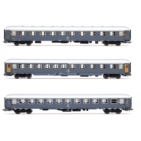 RIVAROSSI HR4412 SET 3 CARROZZE EXPRESS 234/235 "REMUS" ROMA - VIENNA, EP. IV