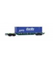 RIVAROSSI HR6706 MERCITALIA INTERMODAL CARRO PORTA-CONTAINER A 4 ASSI SGNSS, CARICATO CON CONTANIER 45' "GTS BARILLA", EP. VI