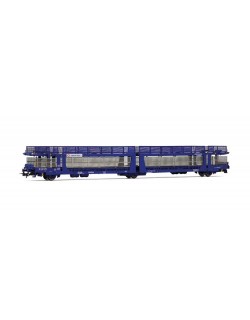 RIVAROSSI HR6719 TRANSFESA CARRO TRASPORTO AUTO A 3 ASSI LAEKS 63C MODERNIZZATO "HISPANIAUTO", LIVREA BLU, EP. VI