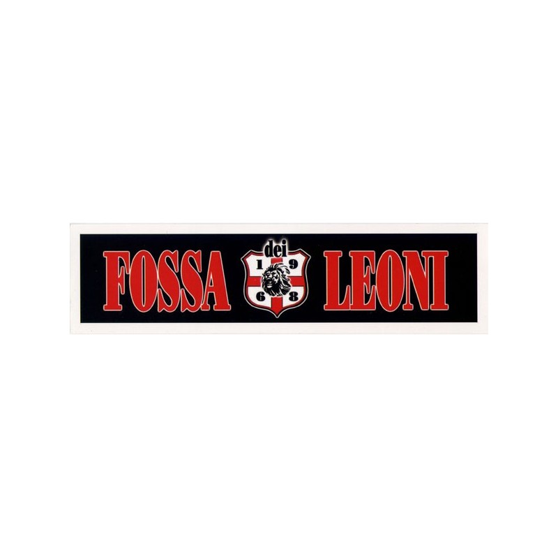 Fossa dei Leoni Milan striscia adesiva nera con scudetto centrale