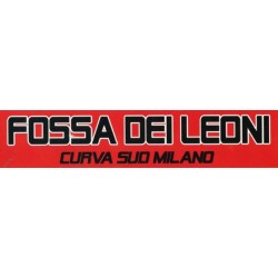 image: Adesivo Fossa dei Leoni Milan strsicia fondo rosso