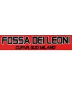 image: Adesivo Fossa dei Leoni Milan strsicia fondo rosso